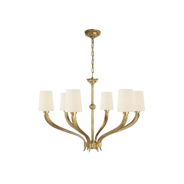Olnoran Vintage Industrial River Reed Fabric Chandelier