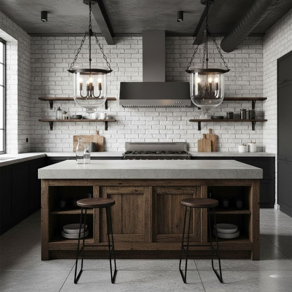 Rustic Bell Jar Pendant light