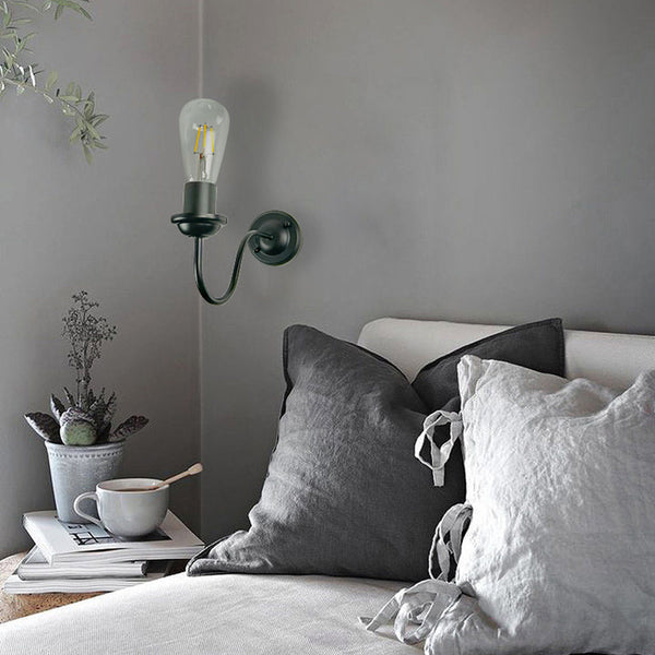 Silva Simple Retro Wrought Iron Wall Lamp for Garden