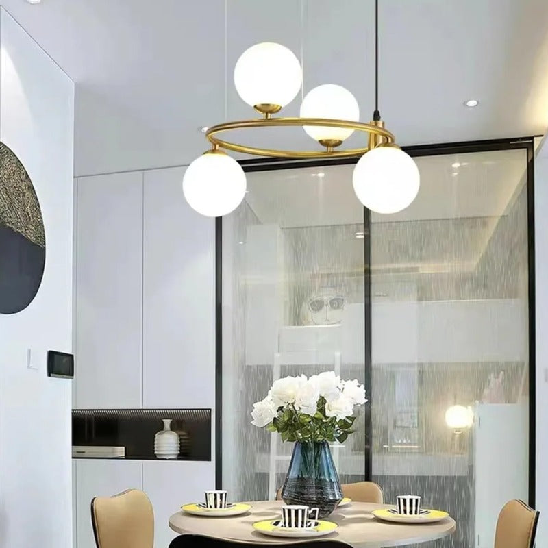 Valentina Nordic Ring Magic Bean Pendant Light Black/Gold Metal
