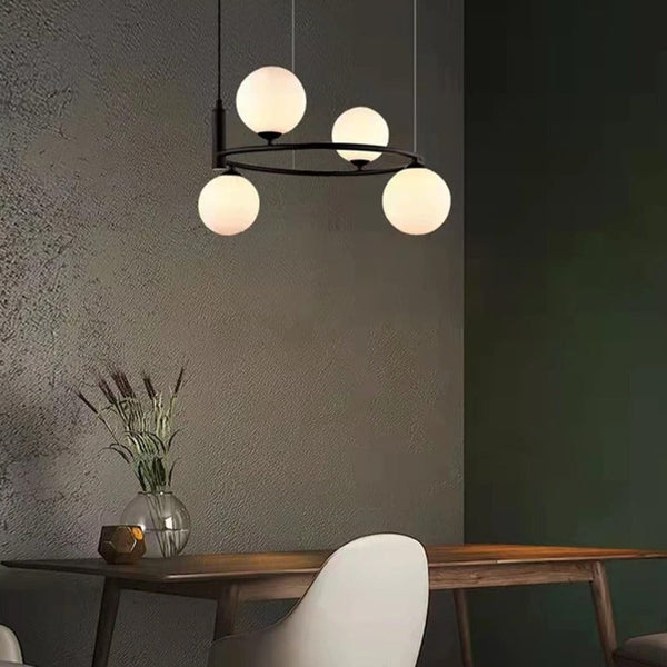 Valentina Nordic Ring Magic Bean Pendant Light Black/Gold Metal
