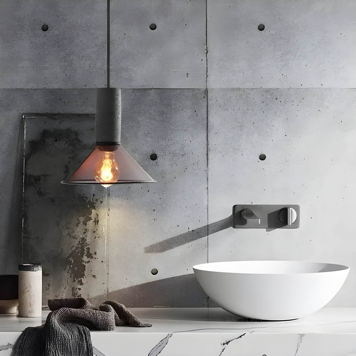 Modern Iron Grey Hanging Light Pendant Lampshade