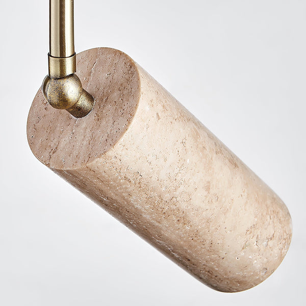 Syraeia Surface Wooden Travertine Mount Ceiling Lamp