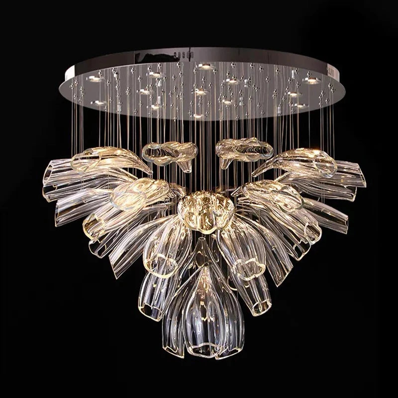 Sasha Modern Designer Crystal Flower Chandelier