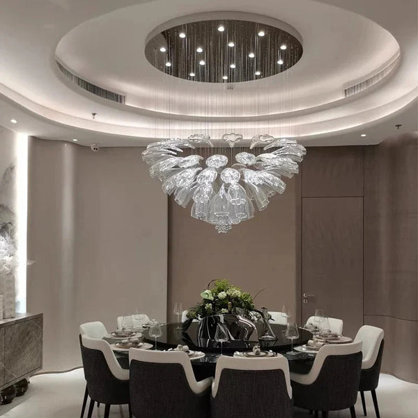 Sasha Modern Designer Crystal Flower Chandelier