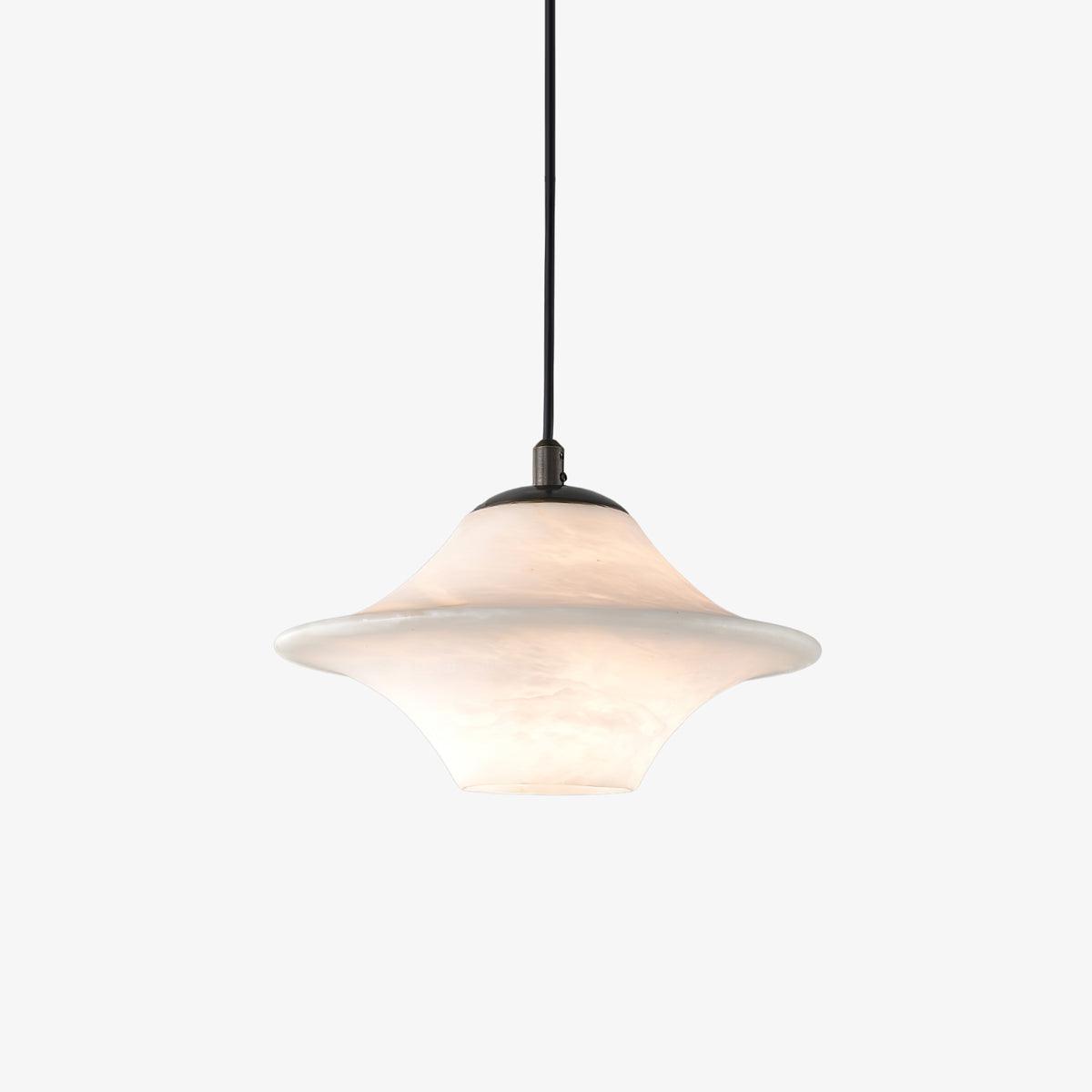 Luxury Alabaster Saucer Pendant Light