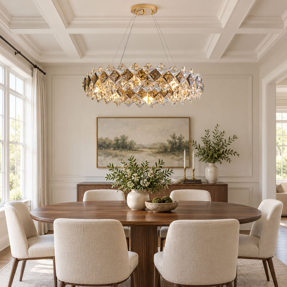 Scale Crystal Round Chandelier