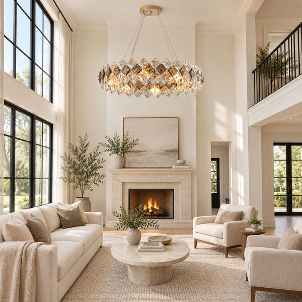 Scale Crystal Round Chandelier