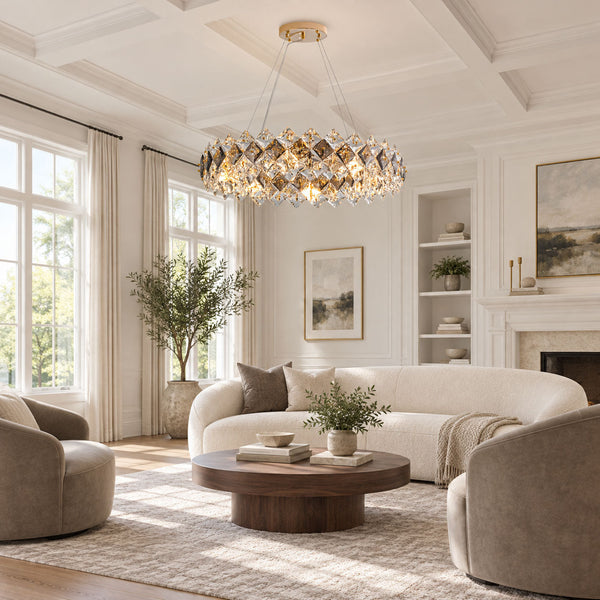 Scale Crystal Round Chandelier