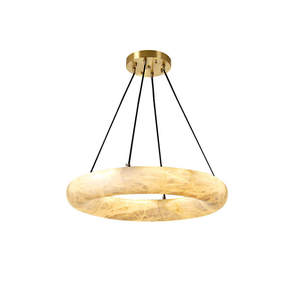 Alvynora Brass Alabaster Chandelier