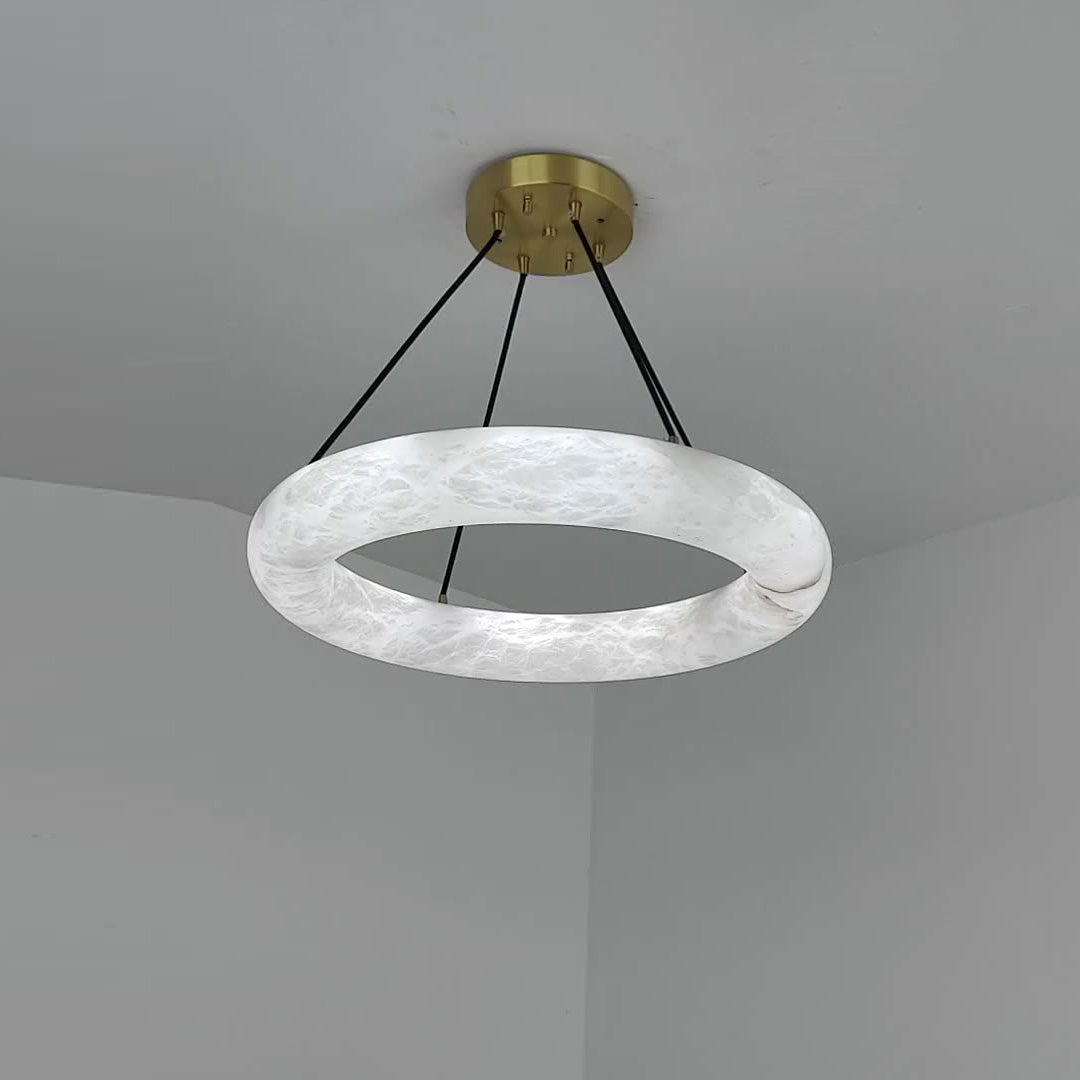 Alvynora Brass Alabaster Chandelier