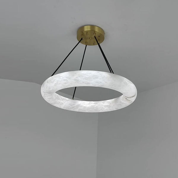 Alvynora Brass Alabaster Chandelier