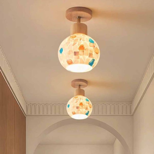 Seashell Ball Ceiling Light LED Semi-Flush Mount