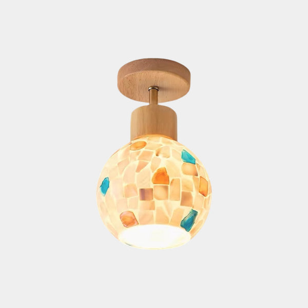 Seashell Ball Ceiling Light LED Semi-Flush Mount