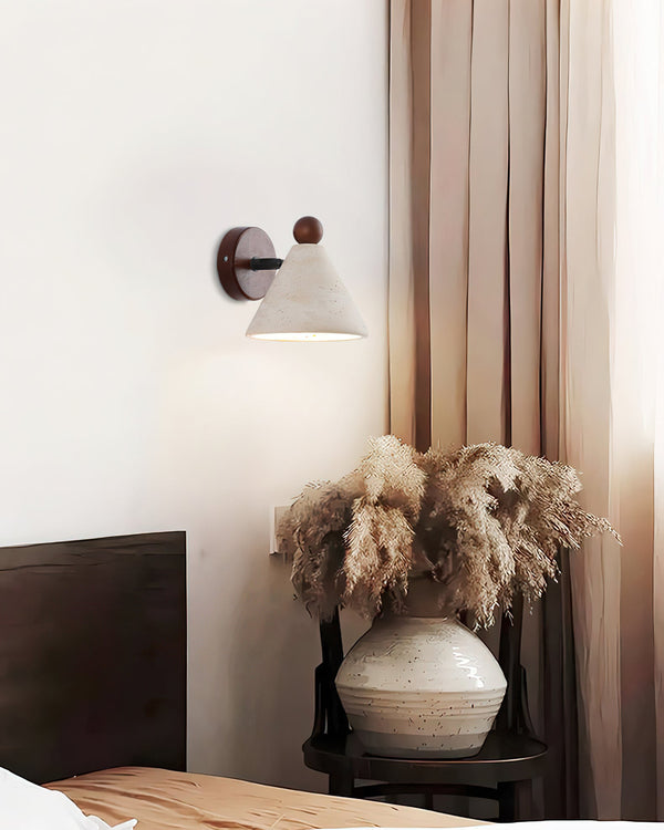 Basil Travertine Wall Light