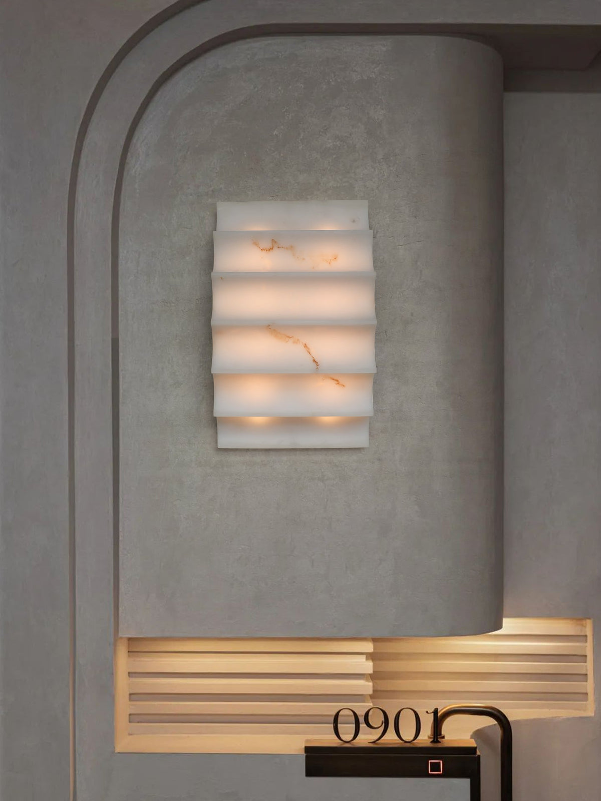 Stepped Arched Alabaster Wall Lamp