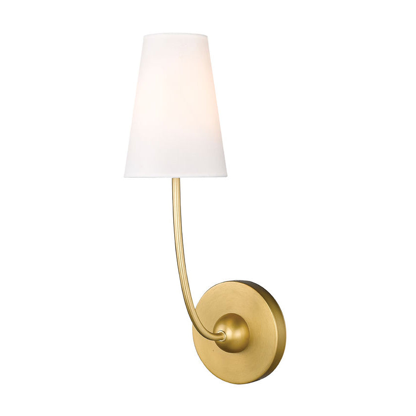 Aldoren Vintage Brass Fabric Wall Lamp