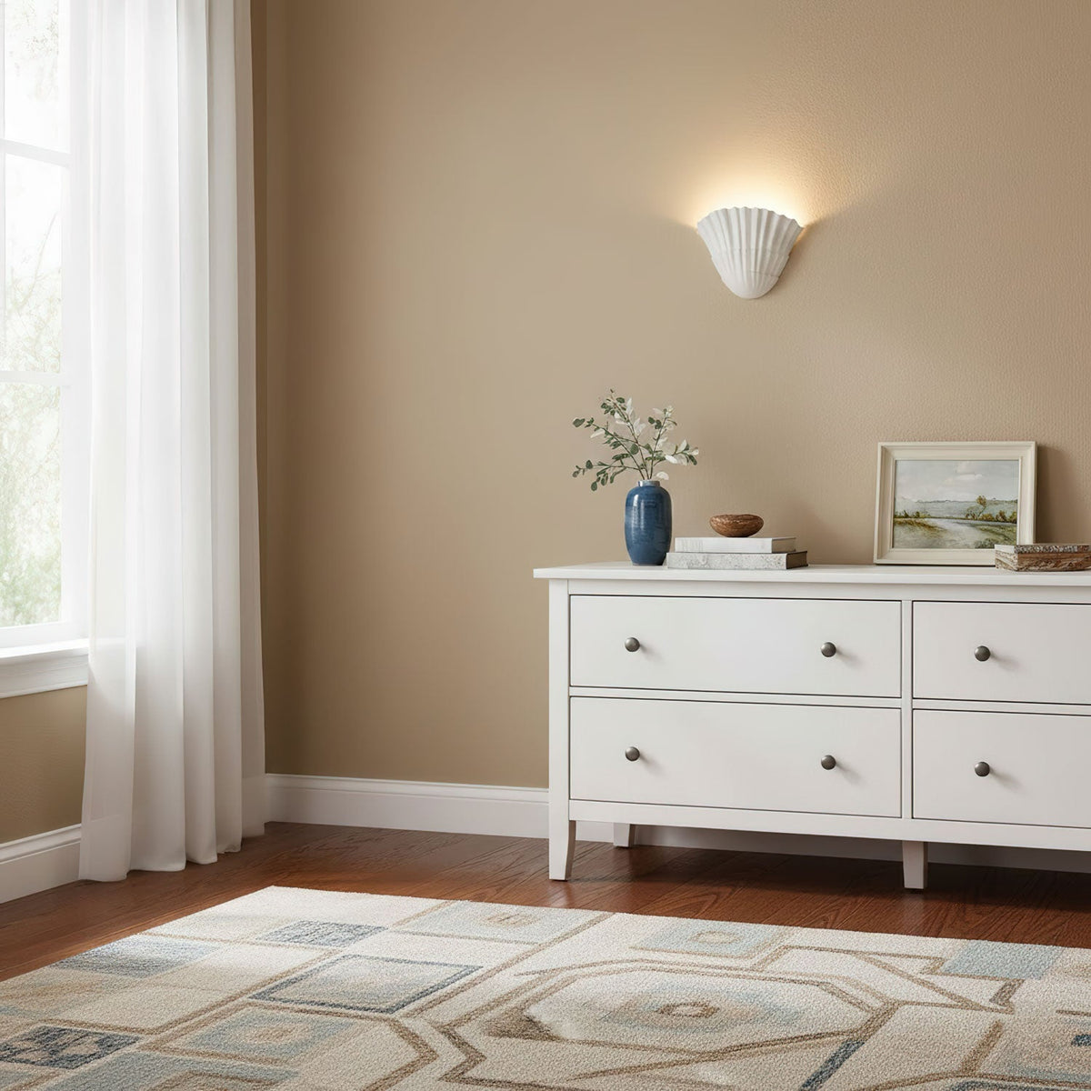 Pleated Shell Wall Light