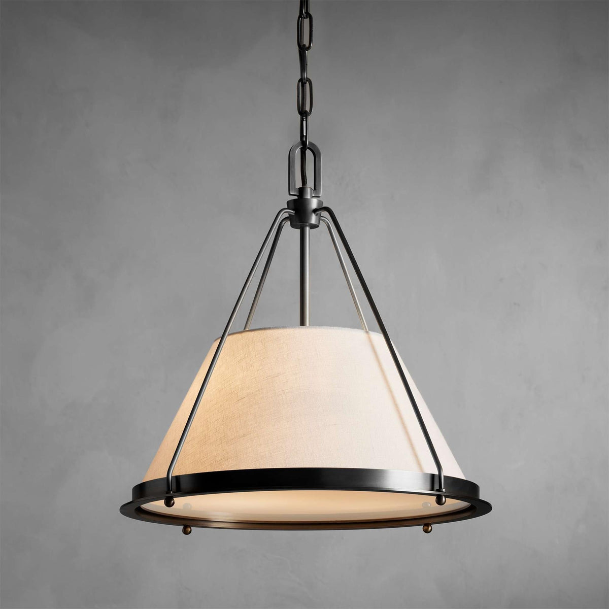 Umira Vintage Industrial Fabric Pendant Light