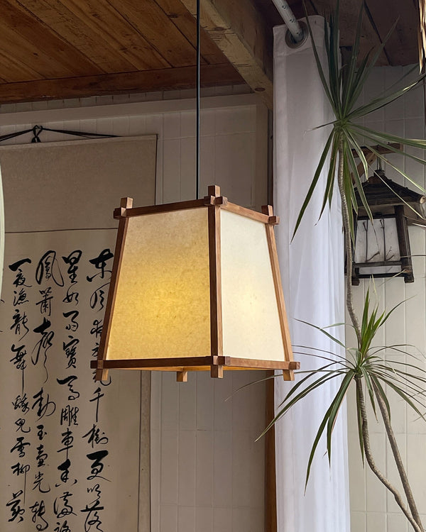 Calira Pendant Light Fabric Geometric