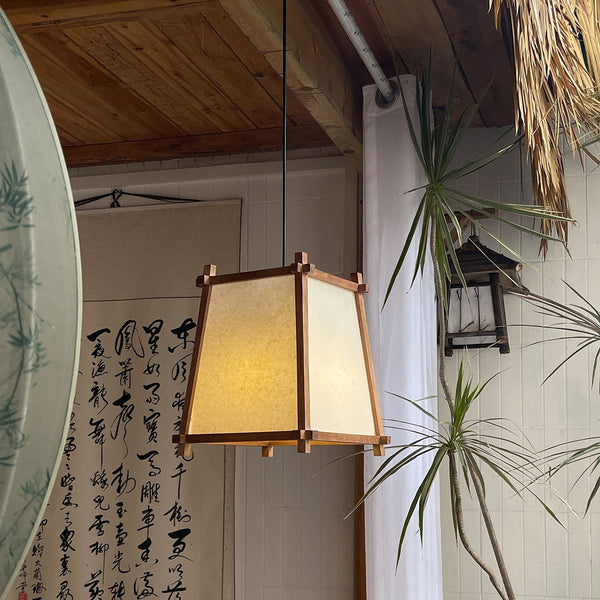 Calira Pendant Light Fabric Geometric
