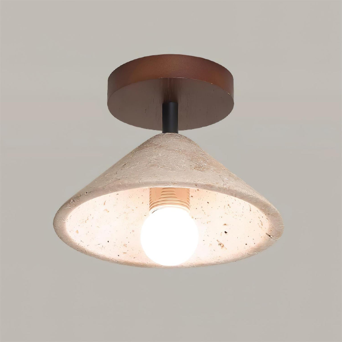 Valorian Travertine Ceiling Lamp
