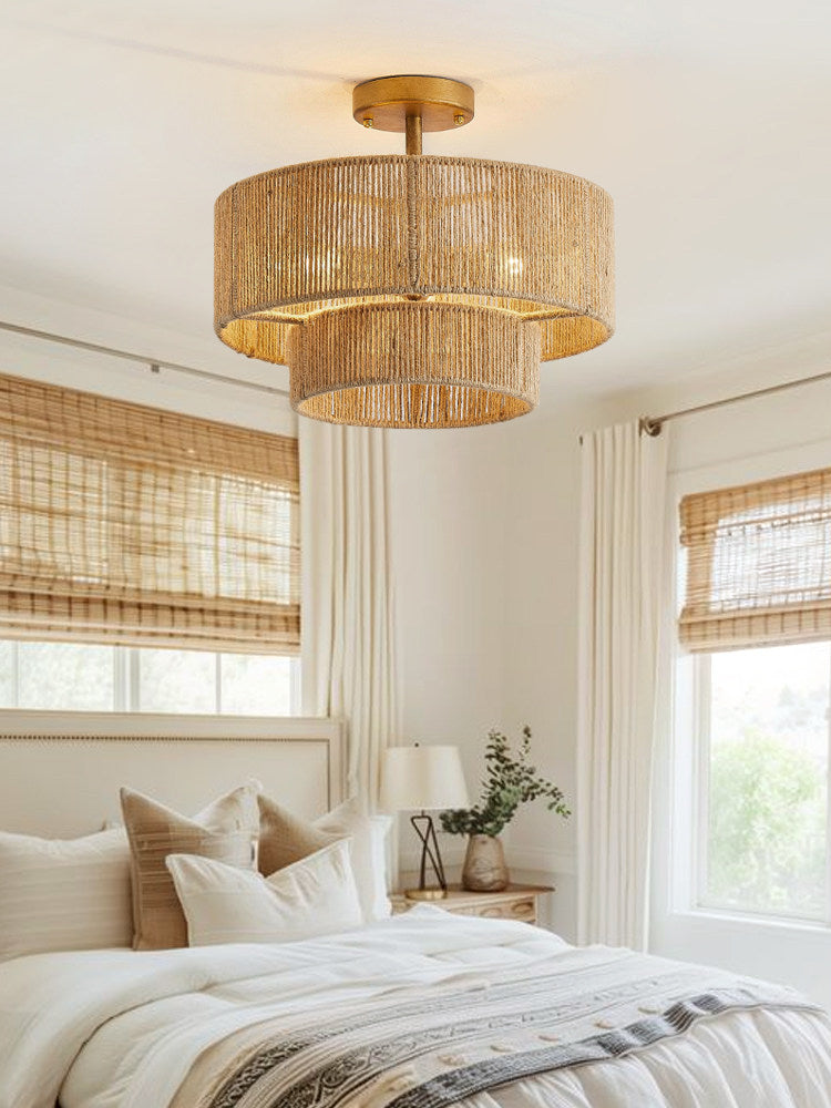 Skein Hemp Rope Flush Mount