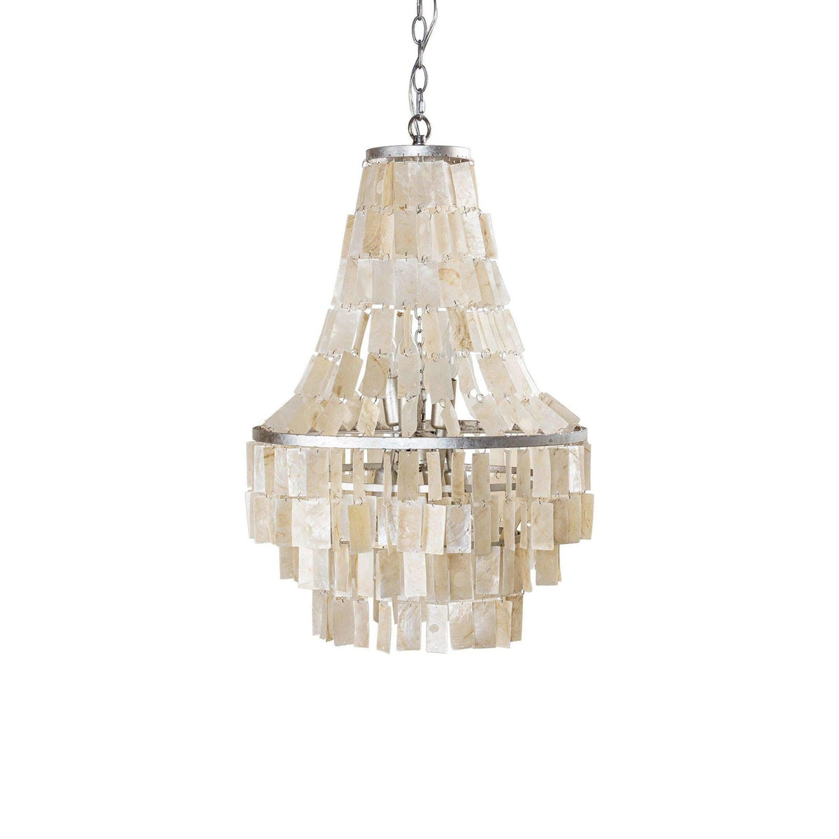 Boho Tiered Capiz Chandelier