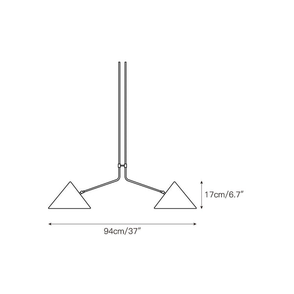 Norvayne Slide 2 Arm Pendant Lamp