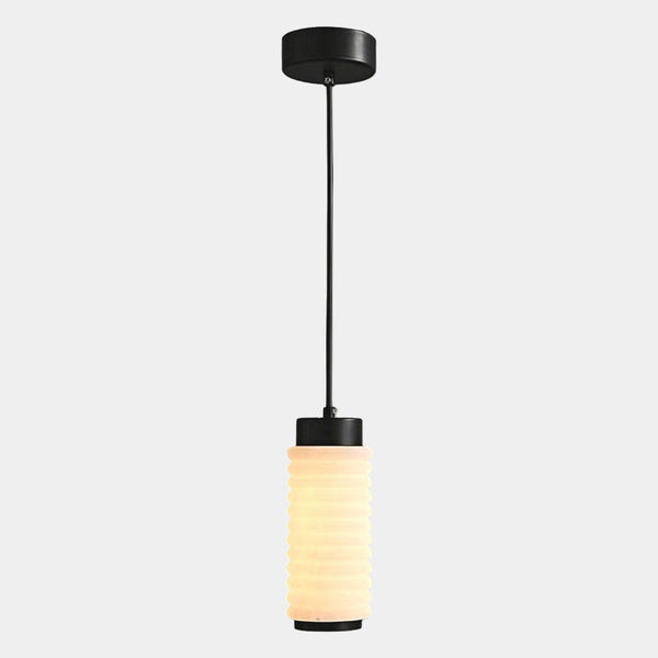 Small Cylindrical Alabaster Pendant Light LED