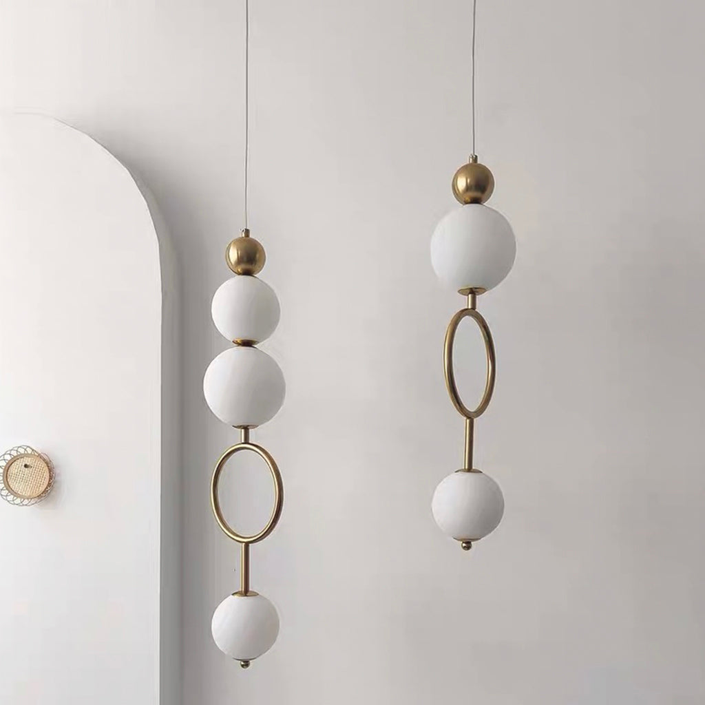 Small Globe Pendant Light Vertical Glass LED