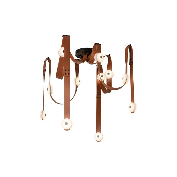 Elraearis LED Leather Alabaster Chandelier