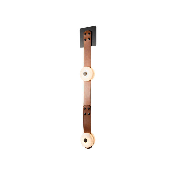 Evsore LED Leather Alabaster Sconce Wall Lamp