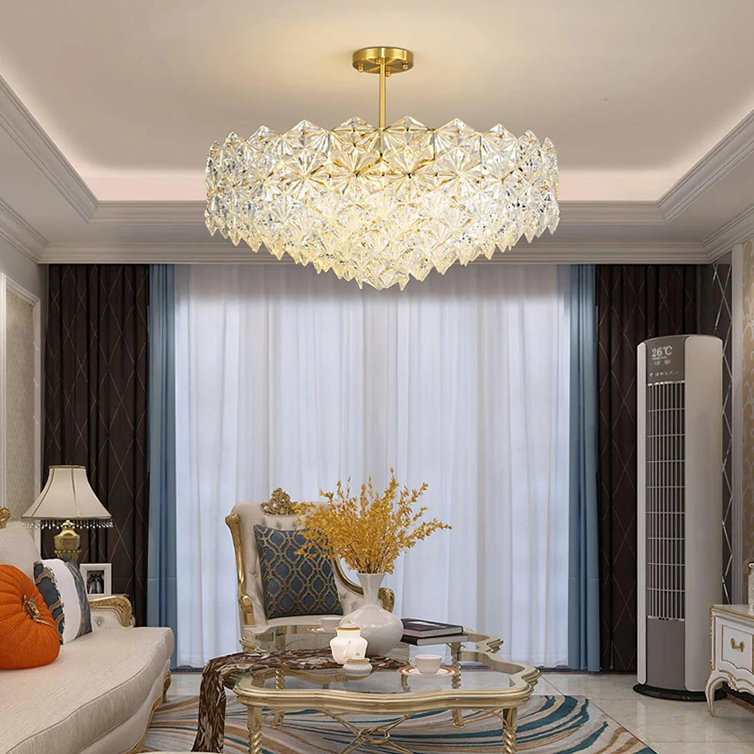Snowflake Diamond Glass Chandelier