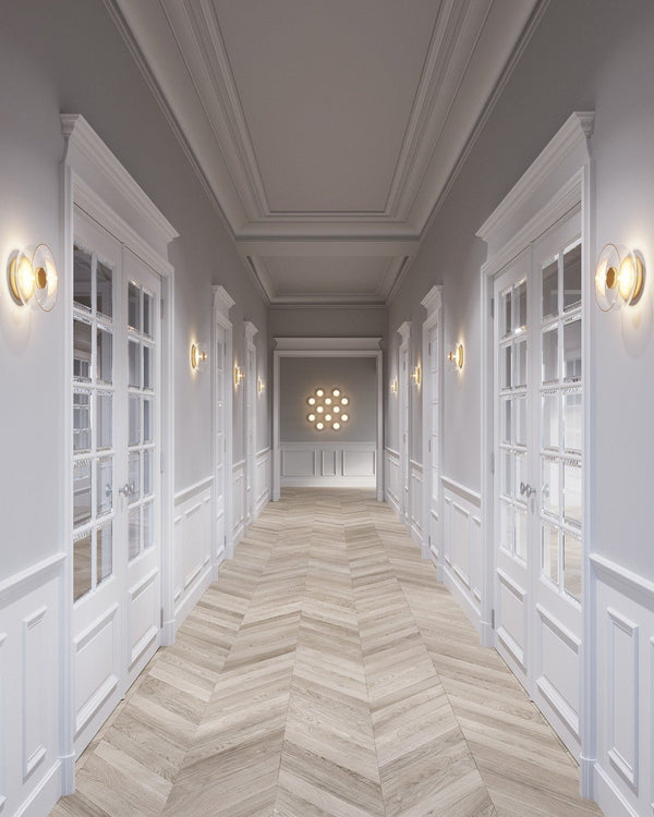 Aether Brass Glass Wall Light
