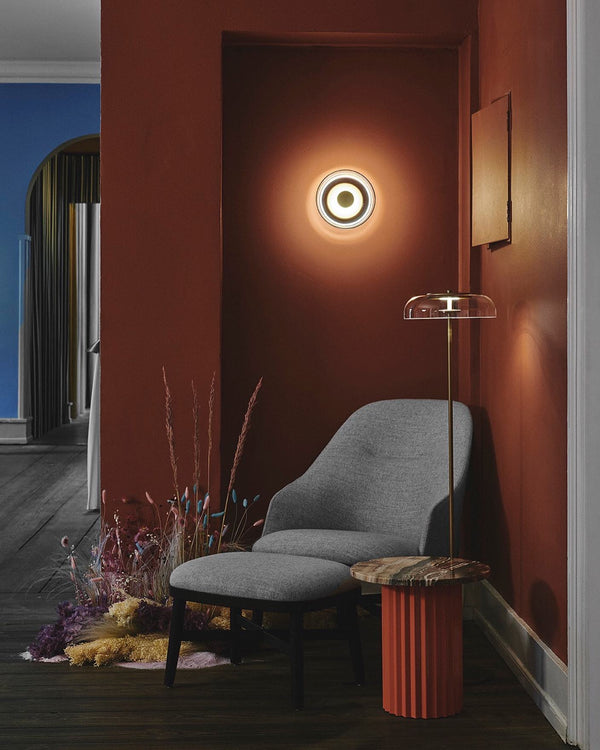 Aether Brass Glass Wall Light
