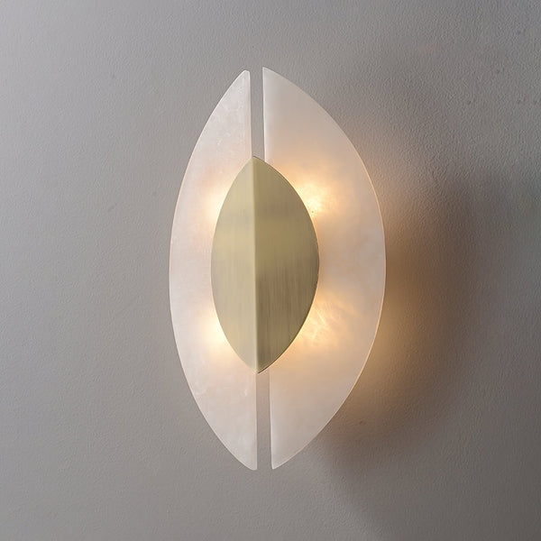 Solari Alabaster Leaf Sconce