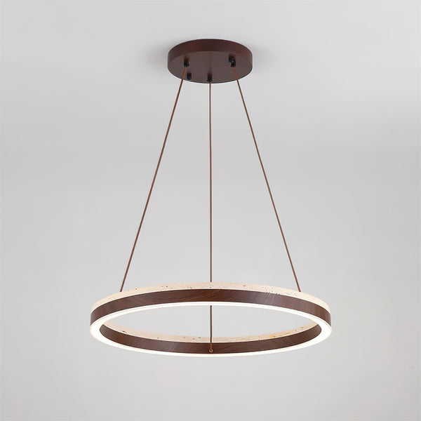 Ritta Chandelier Travertine Geometry Ring