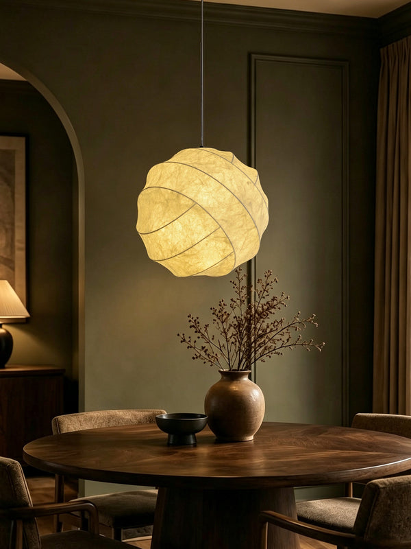 Solenne Silk Cocoon Pendant Light