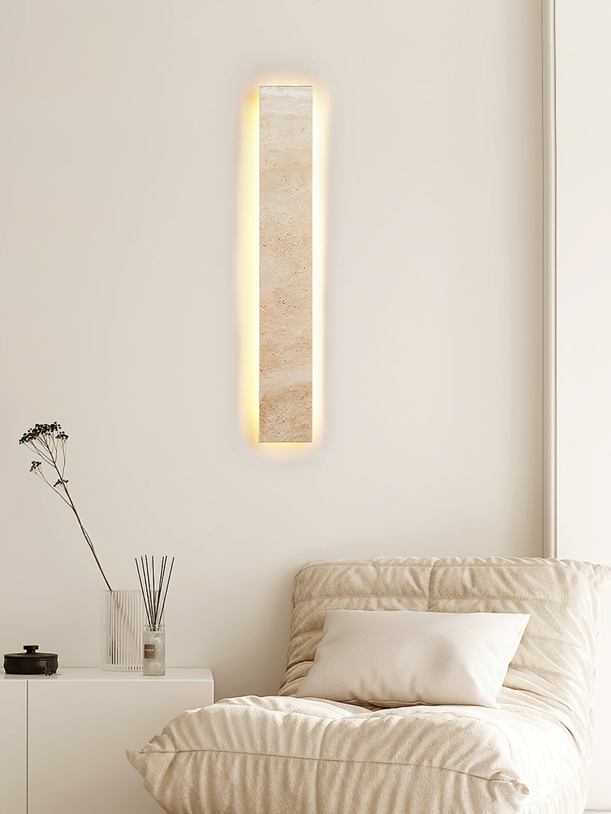 Rectangle Solace Travertine Beam Wall Light