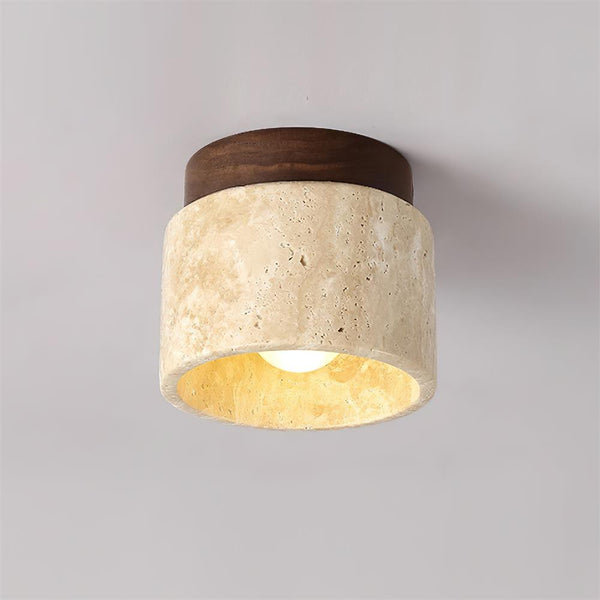 Ritta Stone Travertine Ceiling Light