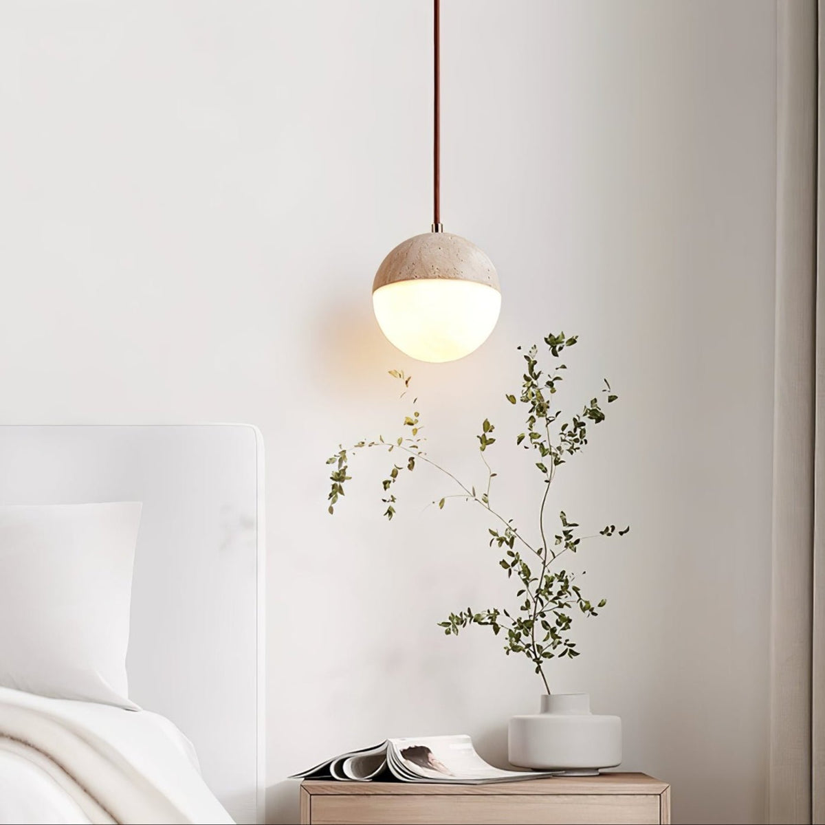 Alabaster Square Pendant Light