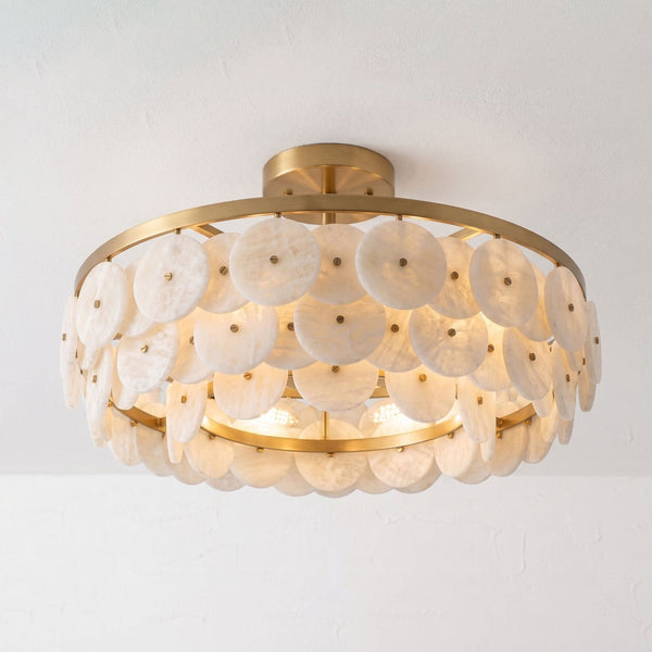Sorrel Alabaster Disc Chandelier