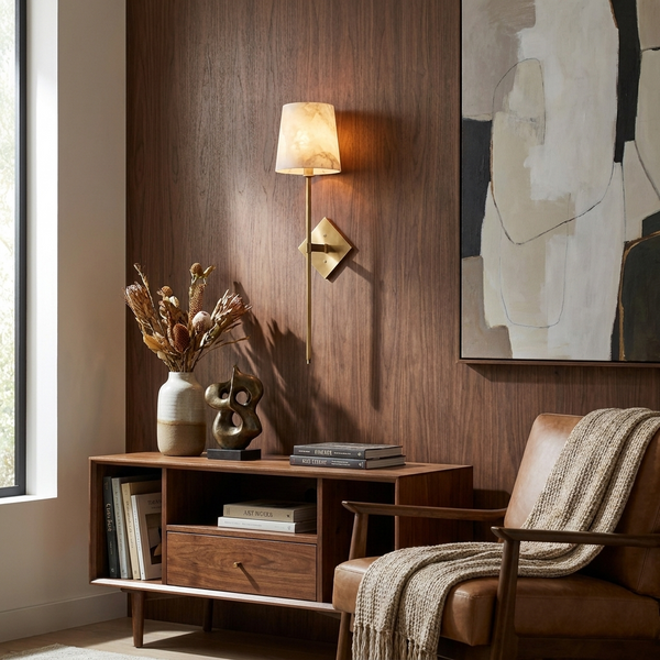 Spire Alabaster Wall Sconce