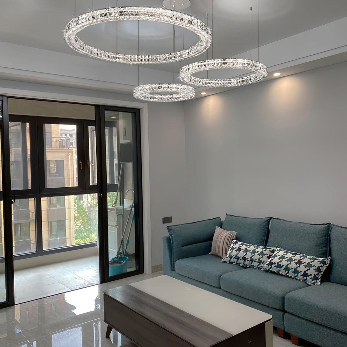 Wave Circle Crystal Chandelier