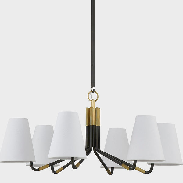 Stanwyck Vintage Industrial Fabric Chandelier