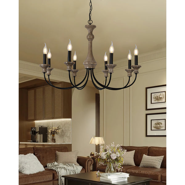 Zatheora Vintage Stardust Wooden Chandelier
