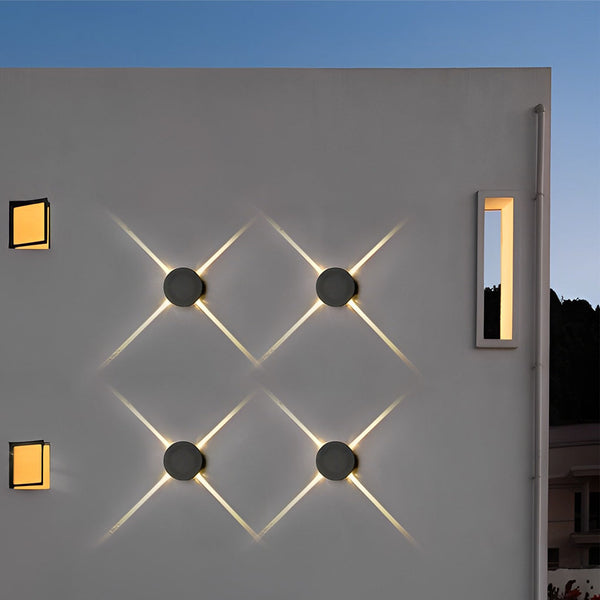 Mude LED Cross Star Modern Outdoor Wall Lamp