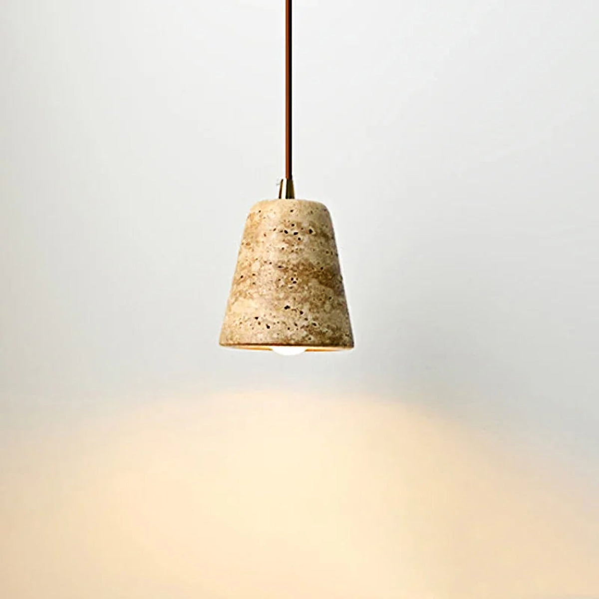 Travertine Cone Pendant Light
