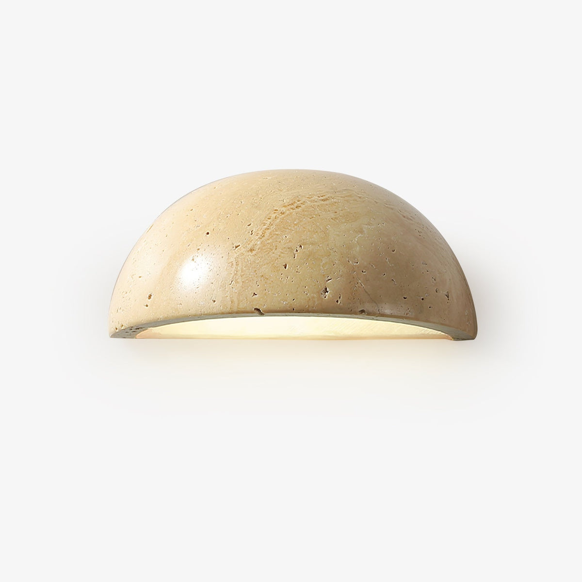 Semicircular Twilight Travertine Wall Lamp
